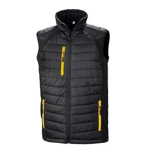 Result Unisex Adult Compass Softshell Gilet / Black/Yellow